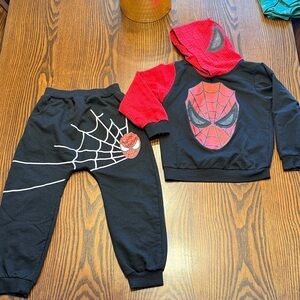 SpiderMan Web Graphic Sweatsuit Kids Outfit 3T
